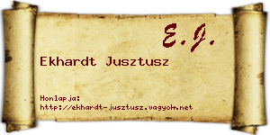 Ekhardt Jusztusz névjegykártya